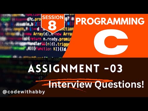 Session - 08 | C Programming | Interview Questions  on  if...else switch | @codewithabby | 2024