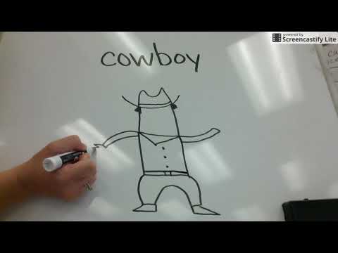 How to draw a cowboy