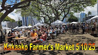 4K Kakaako Farmer's Market on 5/10/25 #kakaakofarmersmarket #farmersmarkethawaii #hawaiifood