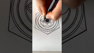 hexagon Mandala 🌸❤️ #mandalapatterns #arttutorial #mandalaart #mandala #shortvideo #art