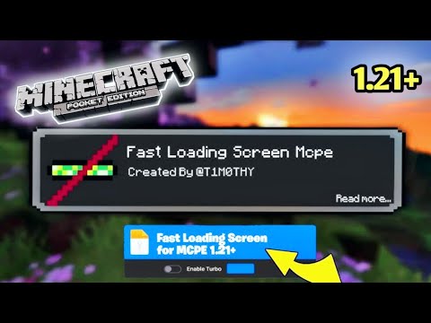 Fast Loading Screen Mod For Minecraft Pe. Solved Neither Loading Screen Problem. #mcpe #mods