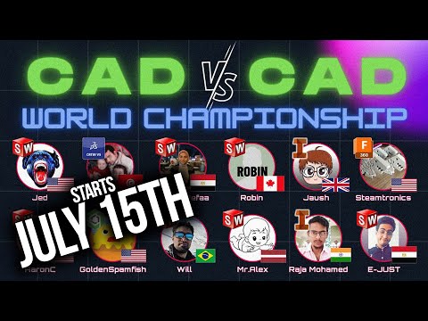 3D CAD vs CAD SPEED MODELLING World Tournament FREE TO WATCH!