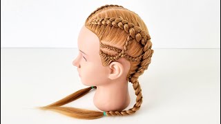 Dutch Braids Featuring Temple Details – Braiding Tutorial #79