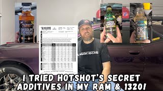 I try out Hotshot's Secret Stiction Eliminator, FR3, and Gasoline Extreme Additives in my Ram & 1320