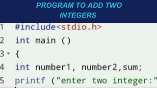 program to add two integers,c language program,#trendingvideo #viral #css