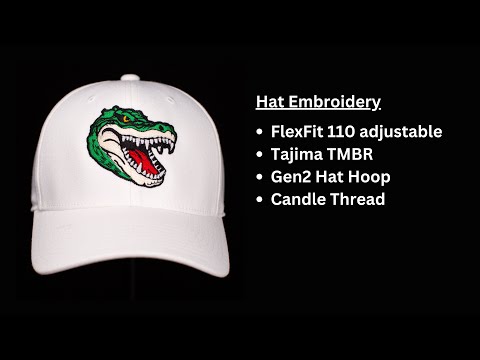 Watch me stitch out a hat - Tajima TMBR - Gen2 hat hoop