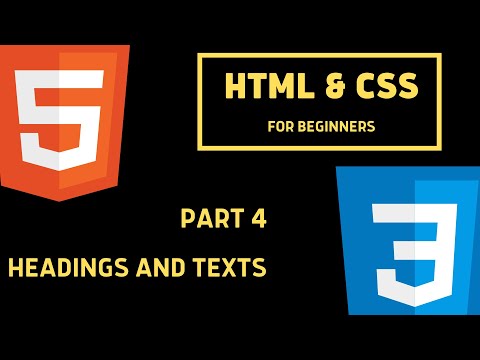 HTML Tutorial for Beginners | Part 4 | Headings and Texts