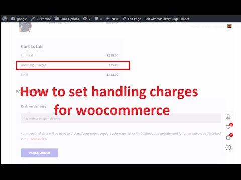 How to set handling charge for woo commerce