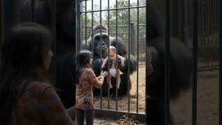 Gorilla Returns  A baby to his Mother #kingmonster #junglewar