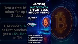 🚀 GoMining Quick Start Guide – Free 16 TH & +5% TH Bonus with Code 9iATH