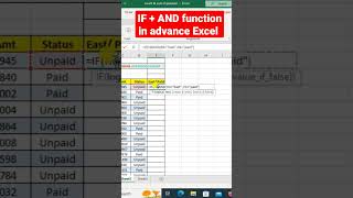 if + And formula with two conditions in Advance Excel #ifformula #if #and  #tips @letsstudyexam16