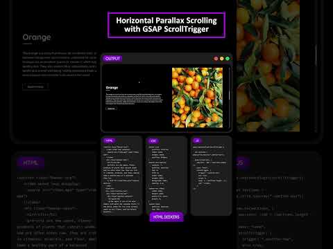 🚀 Horizontal Parallax Scrolling with GSAP ScrollTrigger #html5 #css3 #webdesign