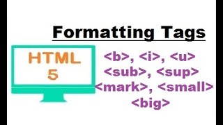 Formatting tags in HTML