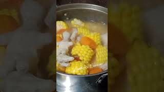 #CHINESESOUP | SWEET CORN CARROTS TOMATO CHICKEN FEET SOUP #chineserecipe #chinesefood #asmr #yummy