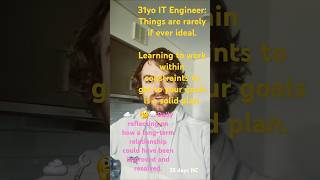 31yo #ITEngineer: Things are rarely if ever #ideal. Work in #constraints. #Relationships #love #NC