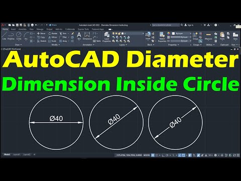 AutoCAD Diameter Dimension Inside Circle