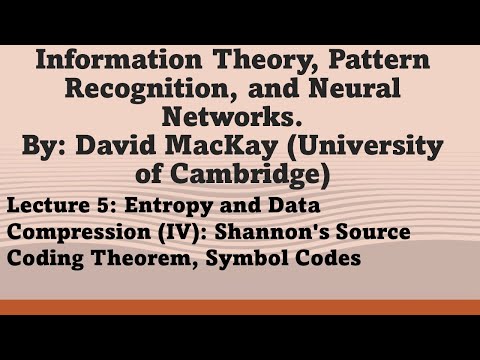 Lecture 5: Entropy and Data Compression (IV): Shannon's Source Coding Theorem, Symbol Codes
