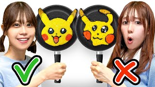 [Confrontation] Pancake art vs pancake art drawing competition!? A drawing challenge for boys and...