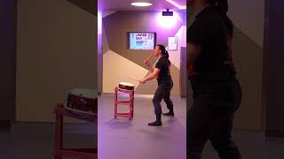 Taiko drum practising