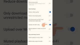 How to set upload over wifi and unrestricted mobile data? #shorts #shortsvideo #youtubeshorts #short