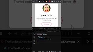 Instagram-style Profile UI with just HTML & CSS 😲| TheFlexBoxShow| #shorts#theflexboxshow #html #css