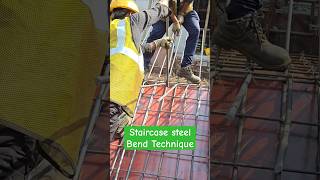 Staircase steel #construction #steel #steelwork #steelbending #shorts #rebar #construction #column