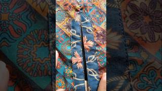 Border applying on Chak corner #ussewtips #sewingtips #sewinghacks #tipsandtricks #stitchingguide