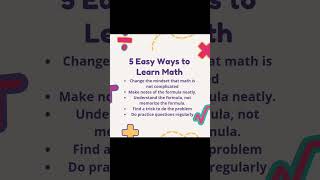 5 ways to learn math #maths #mathematics #mathstricks #math #mathshorts #mathematicsmathtrick s