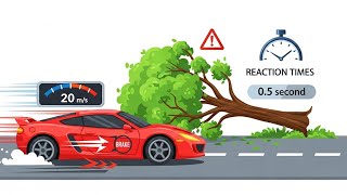 Car रुकेगी  या  टकराएगी? | NEET Motion Problem in Hinglish | Reaction Time + Braking Explained