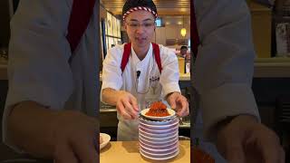 北海道で1番盛り上がる回転寿司🍣 札幌市白石にあるなごやか亭のこぼれいくら（1,140円）がおいしかった！パフォーマンスも素晴らしくて北海道いったらぜったいいってほしい！ #東京グルメ