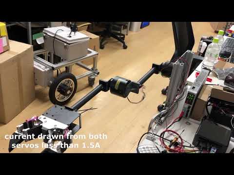 Cycloidal drive on two links manipulator with velocity profiles