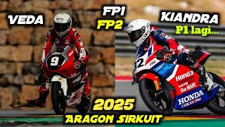 FREE PRACTICE 1+2 JuniorGP Moto3 Aragon Veda dan Kiandra European Talent Cup