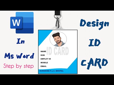 How to Design a Professional ID Card in MS Word | ID Card कैसे बनाएं Ms Word में #idcarddesign