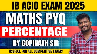 IB ACIO Exam 2025 | Maths PYQ - Percentage | Edusprint Academy