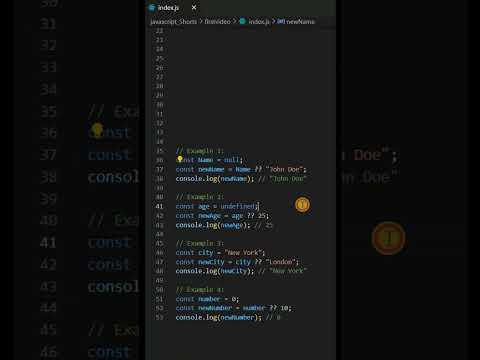 #05 nullish coalescing operator  || #techochain #coding #javascript #javascriptinterview