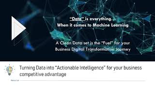 Machine Learning For Business Transformation & Innovation