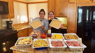 Making a HUGE dinner for 20+ People in a Vacation Rental with My Sister!