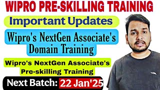 Wipro Next Pre-skilling Training Batch Date Out💥🔥 | Training Guidelines | 22 Jan'25, Survey Mail, Ol