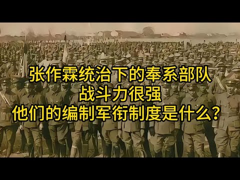 张作霖统治下的奉系部队战斗力很强，他们的编制军衔制度是什么？