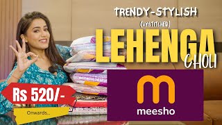 Festive special✨ *MEESHO LEHNGA* (UNSTITCHED) | Latest Collection | Honest review | gimaashi