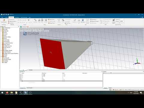 Modeling and Gain vs Frequency Plot of Pyramidal Horn Antenna using CST