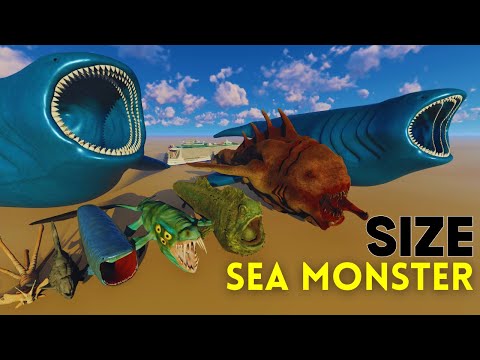 Sea Animals SIZE Comparison 3D Animation || Bloop Vs El Gran Maja || El Gran Maja is largest ???