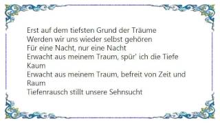 Joachim Witt - Tiefenrausch Lyrics