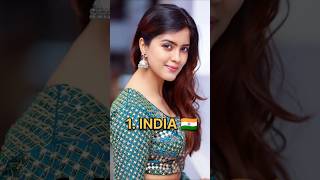 Top 10 Asian Countries Most Beautiful Natural Beauty Female of Defferent countries #shorts