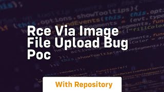 Rce via image file upload bug poc