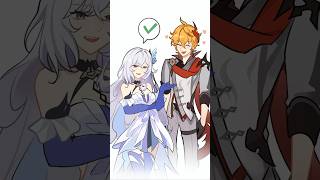 🤔 #fanart #genshinimpact #hoyovers #genshin #skirk #tartaglia #zhongli #xiao