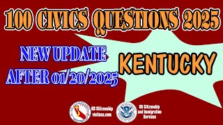 100 Civics Questions for US Citizenship Test 2025 Kentucky