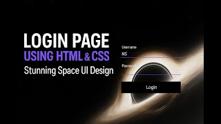 🌌 "Galaxy Login Page with Floating Labels | HTML CSS Tutorial" #loginpage  #htmlcssonly #frontend