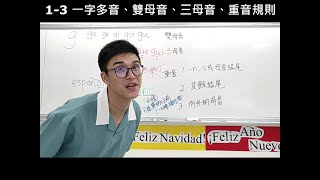 Santiago不NG西語課1-3　一字多音、雙母音、三母音、重音規則 Pronunciaciones de la G, diptongos, triptongos y el acento