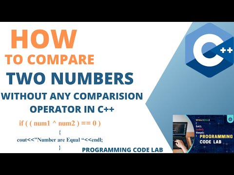 Check Two Number are Equal or Not Without Using Comparison operator in C++ #cpp #comparison #youtube